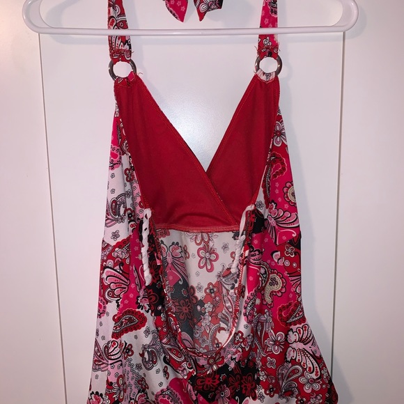 Juniors XL Red and Black Halter Top - Picture 7 of 9
